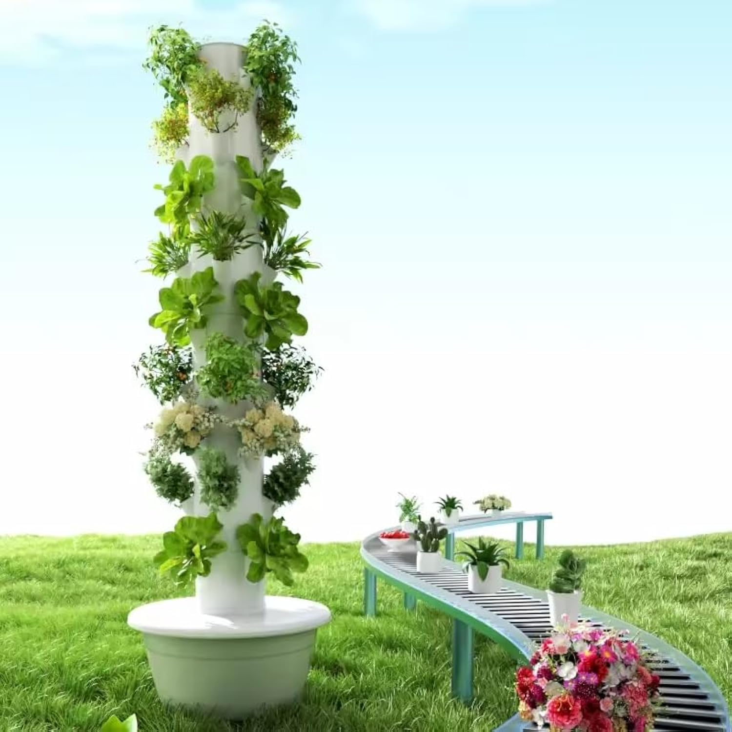Vertical Hydroponic Grow Tower - Vegetable Transplanter recension och pris
